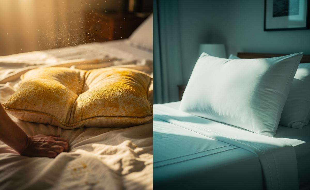 Illustration of how often to replace your pillow