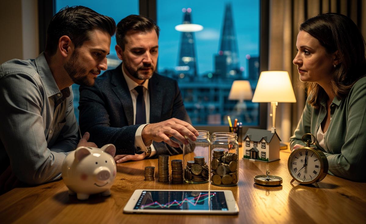 Illustration of financial experts urging UK savers to rethink their savings plans this year