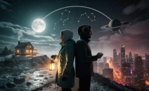 Illustration of Cancer and Aries harnessing unique astral energy on 9 January 2026, under Jupiter in Cancer and Saturn in Aries