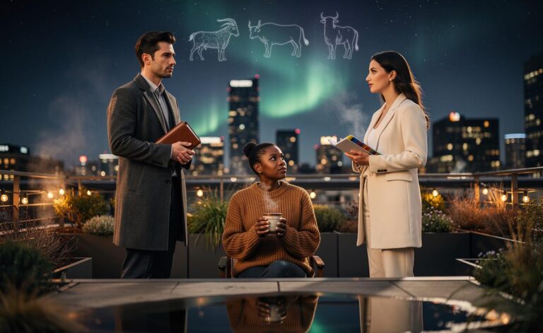 Illustration of the three zodiac signs—Capricorn, Taurus, and Virgo—emotionally centred on 4 January 2026