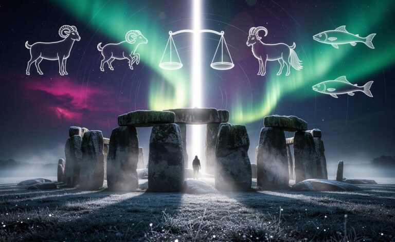 Illustration of five zodiac signs — Aries, Cancer, Libra, Capricorn, and Pisces — experiencing major transformations on 9 January 2026