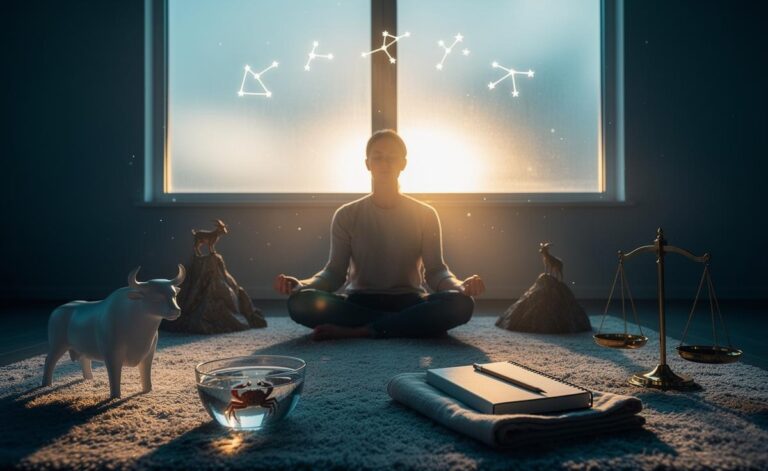 Illustration of five zodiac signs—Taurus, Cancer, Virgo, Libra, and Capricorn—finding peace and clarity on 10 January 2026