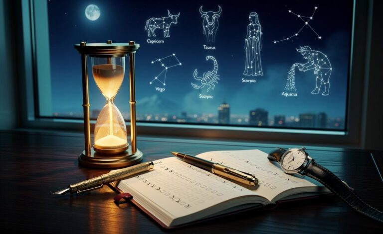 Illustration of the five zodiac signs—Capricorn, Taurus, Virgo, Scorpio, and Aquarius—ready to follow through on 2 January 2026