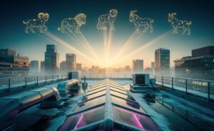 Illustration of the five zodiac signs—Aries, Leo, Scorpio, Capricorn, and Aquarius—starting the New Year with powerful momentum on 10 January 2026