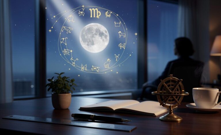 Illustration of the Virgo Moon on 11 January 2026 influencing all twelve zodiac signs