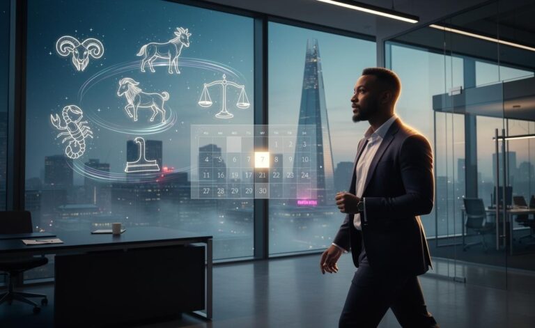 Illustration of the zodiac symbols for Aries, Capricorn, Scorpio, and Libra over a calendar marked 3 January 2026