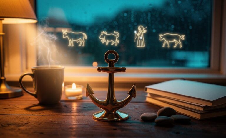 Illustration of [4 January 2026 astrology highlighting Taurus, Cancer, Capricorn, Virgo, and Pisces finding emotional grounding through practical rituals and routines]