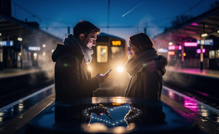 Illustration of a love horoscope for 11 January 2026, with cosmic energy, spontaneous encounters, and practical boundaries for singles and couples