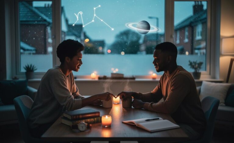 Illustration of the love horoscope for January 4, 2026, emphasizing emotional calm, restorative connection, and Capricorn season steadiness