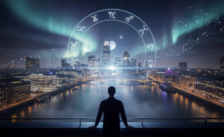 Illustration of Pluto in Aquarius influencing all zodiac signs on January 10, 2026