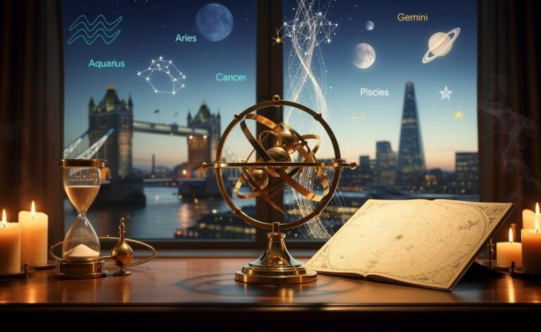 Illustration of the astrology of January 1, 2026 setting the tone for the year ahead