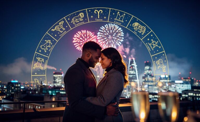 Illustration of what January 1, 2026 means for your love life, based on your zodiac sign