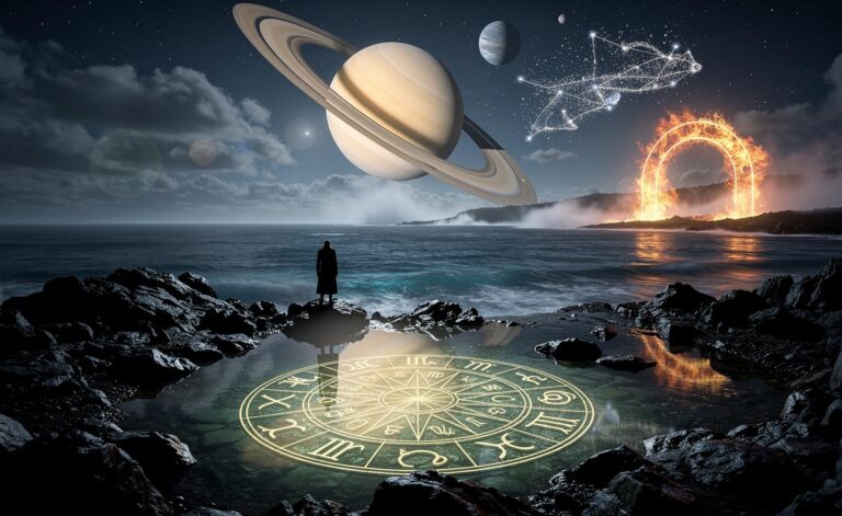 Illustration of Saturn’s current cycle and its influence on all zodiac signs on 9 January 2026