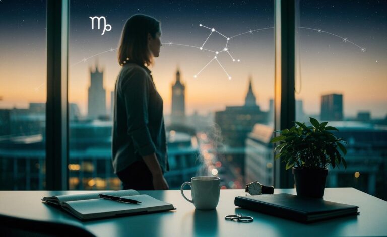 Illustration of the astrological forecast for 6 January 2026, highlighting the Capricorn Sun and practical guidance for love, career, creativity, and wellbeing