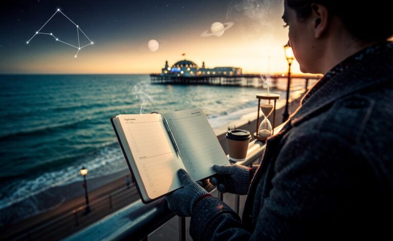 Illustration of a daily astrology message for January 1, 2026, emphasizing Capricorn season, Saturn’s discipline, and practical guidance for love, work, and rituals