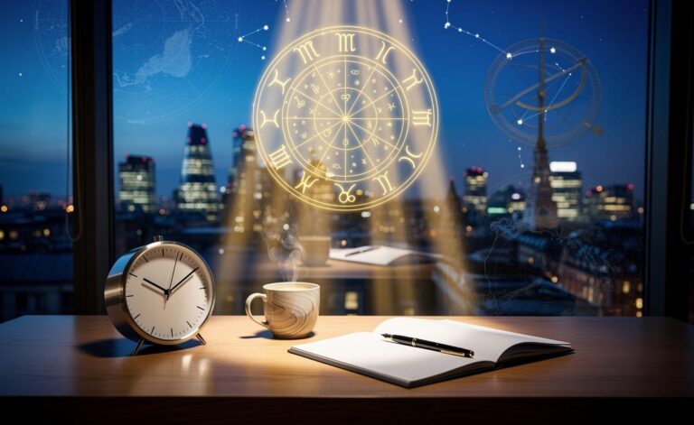 Illustration of the daily horoscope for January 24 with the stars aligning